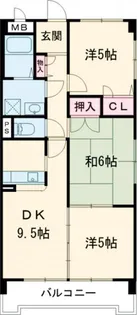 エポック篭山【1階】の間取り