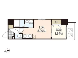 S RESIDENCE観音公園aloria【10階】の間取り