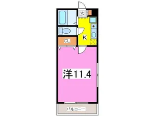 コーポぷらたなすII【2階】の間取り