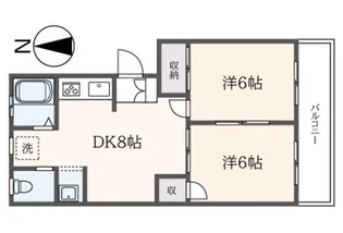 上原コーポ【3階】の間取り