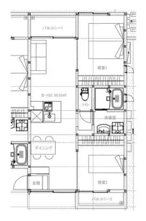 Y.K_FLAT B【1階】の間取り
