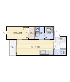 クレストハウス【1階】の間取り