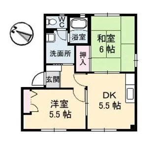 バリュージュ中山【1階】の間取り