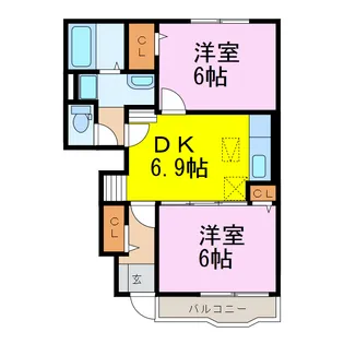 エアリーガーデンM・Y【1階】の間取り