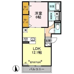 Le blanc I【3階】の間取り