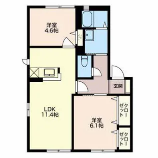 キャンプレース【1階】の間取り