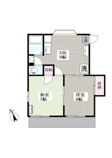 ワールドハイツB【1階】の間取り