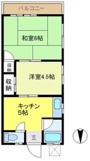 コーポヤヨイ【1階】の間取り