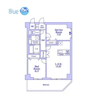 メジリス新羽【2階】の間取り