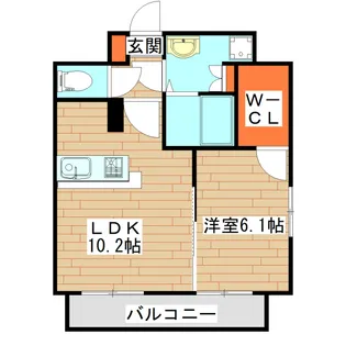 グランカーサ広瀬通【2階】の間取り