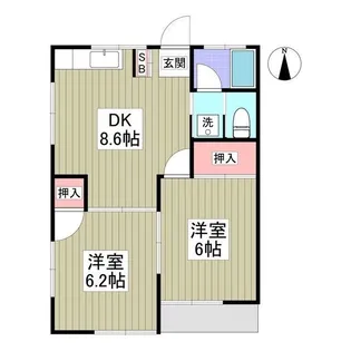 コーポ原田【1階】の間取り