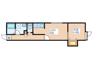フリューブジョーヌIII【1階】の間取り