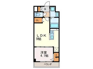 LIBRA井尻【4階】の間取り