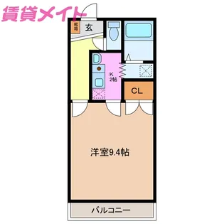 セントラルヒルズ二番館【1階】の間取り
