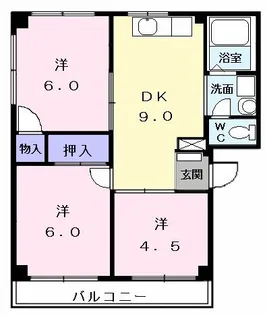 リバーサイドパレス【2階】の間取り