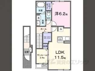サニータウン横田II【2階】の間取り