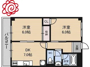シャトー中村【5階】の間取り