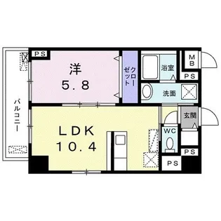 B.R.大森山王【3階】の間取り