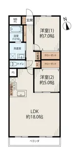 グランドパレス八尾【3階】の間取り