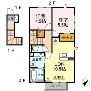 カサベルテ浜河内【2階】の間取り