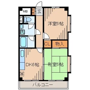 アゼリア旭ヶ丘【3階】の間取り