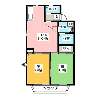 シルクハイツ【1階】の間取り