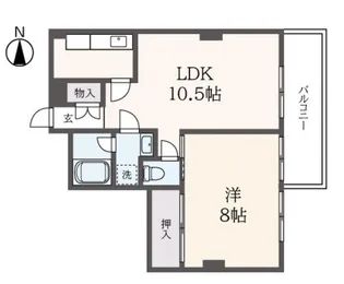 ヤマキ第7ユニアス【2階】の間取り