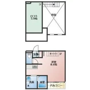 ソレイユ十王【1階】の間取り