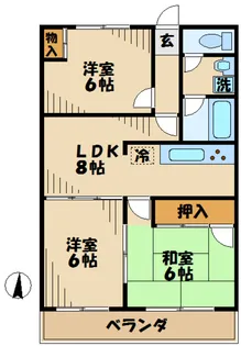 サンデーズII【2階】の間取り