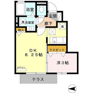 T’s west【1階】の間取り