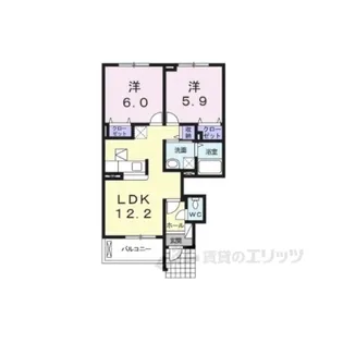 クレールヴィラ【1階】の間取り