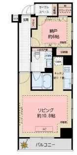 日本橋室町デュープレックスポーション【7階】の間取り