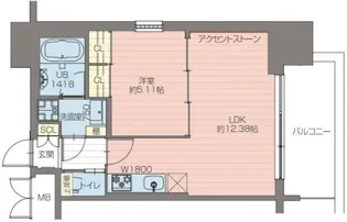 プレジオ阿波座9-15F【14階】の間取り
