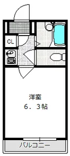 ピュアコート天神橋【3階】の間取り