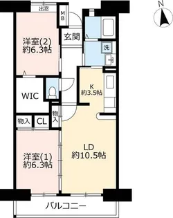 URコンフォール藤沢【10階】の間取り