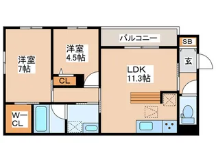 マノワール京橋II【1階】の間取り