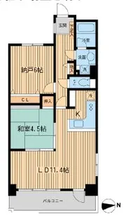 芝公園アパートメント【5階】の間取り