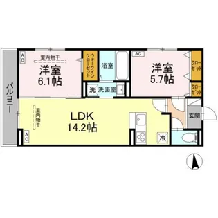 ティアラ【2階】の間取り