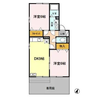 スクエア鞍月 A【1階】の間取り