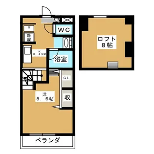 ガーデンハイツオリエンタル【1階】の間取り
