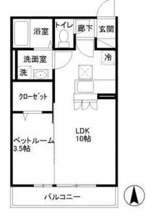 グランドソレーユA棟【2階】の間取り