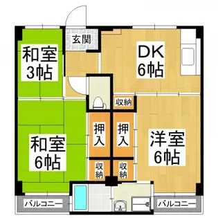 ビレッジハウス加賀田2号棟【4階】の間取り