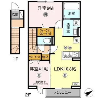 ソレアード B【2階】の間取り