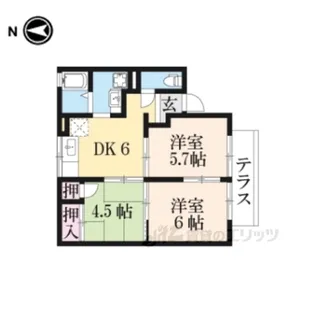 ジミニークリケット【2階】の間取り