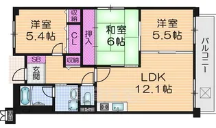 カサ・ブリジャンテ【2階】の間取り