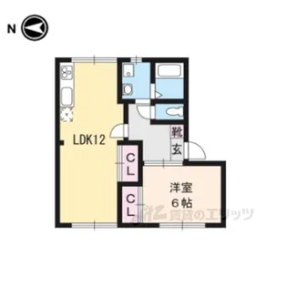 エトワール安朱【1階】の間取り
