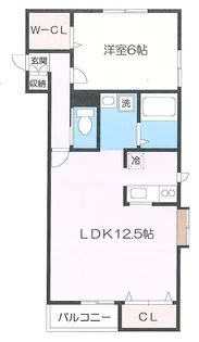 ツインキューブA【1階】の間取り