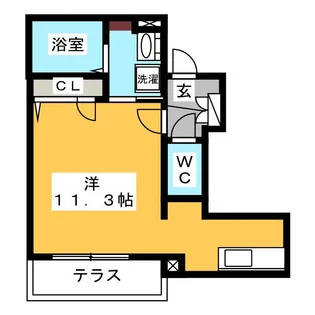 シャーメゾン華陽【1階】の間取り