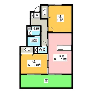 L’Arc【1階】の間取り