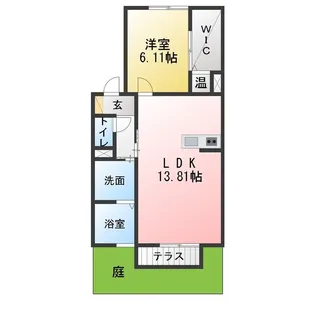 アルブル【1階】の間取り